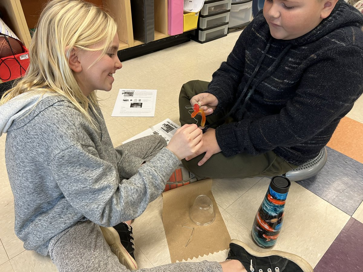 KimberlyCastner's tweet photo. Early release days are fantastic days for a Steam challenge! 4th graders working to “save” Fred the gummy worm from drowning-very proud of the solutions found to save him! @StallingsESNC @UCPSNC @AGHoulihan #castnerkids https://t.co/MPm5yRPGM5