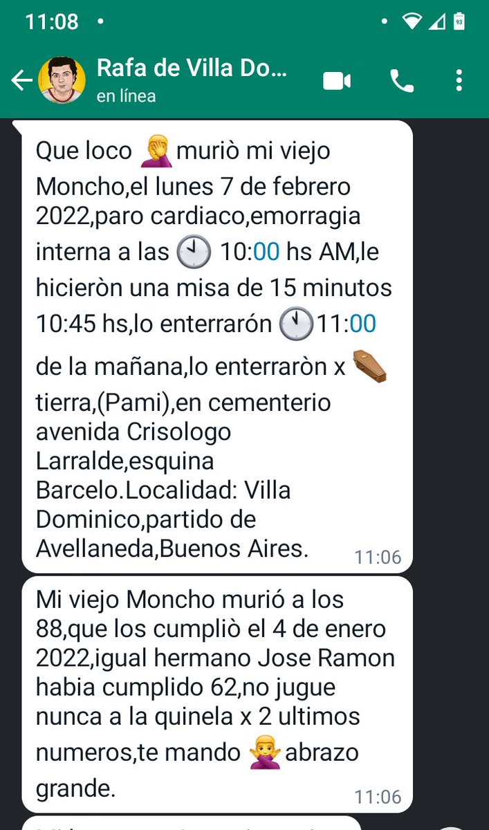 Abrazo enorme <a href="/rafadominico/">Jorge Rafael Aguete</a> 
Hasta en estos momentos duros no pierdes tu estilo.
¡Qué no te falten personas que te valoren y te cuiden!