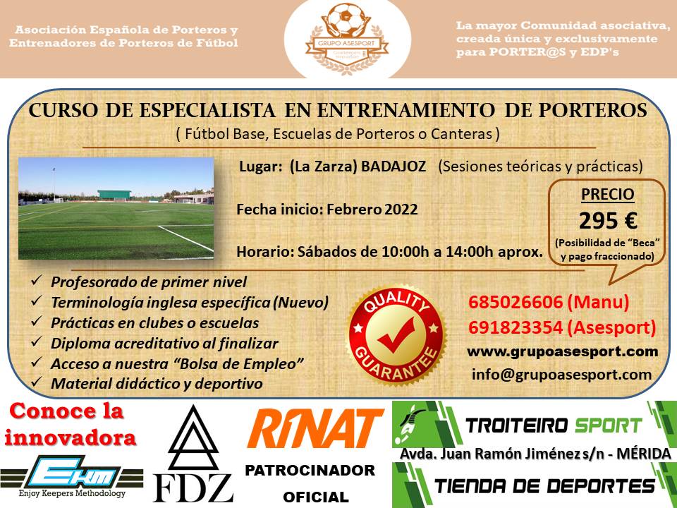KeepersAcademy's tweet photo. TROFEO @EfubinSport AL MEJOR PORTERO DE LA JORNADA

1ª División Extremeña - J.15

5p @moralejacp Omar Caro 
4p @UCLaEstrella Carlos de Toro
3p @CDNUEVACIUDAD José A. Oliveira
2p @CDSantaAmalia Rubén Gómez
1p @CDUsagreO Javier Berzal

Enhorabuena!!! https://t.co/06lpOxaaZH