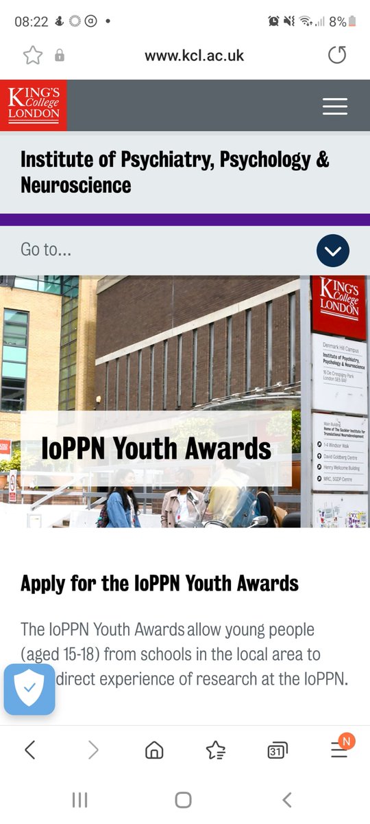 The IoPPN Youth Awards are back this summer! The IoPPN Youth Awards allow young people (aged 15-18) from schools in the local area to have direct experience of research at the IoPPN. For info & to apply go to: kcl.ac.uk/ioppn/youth-aw….