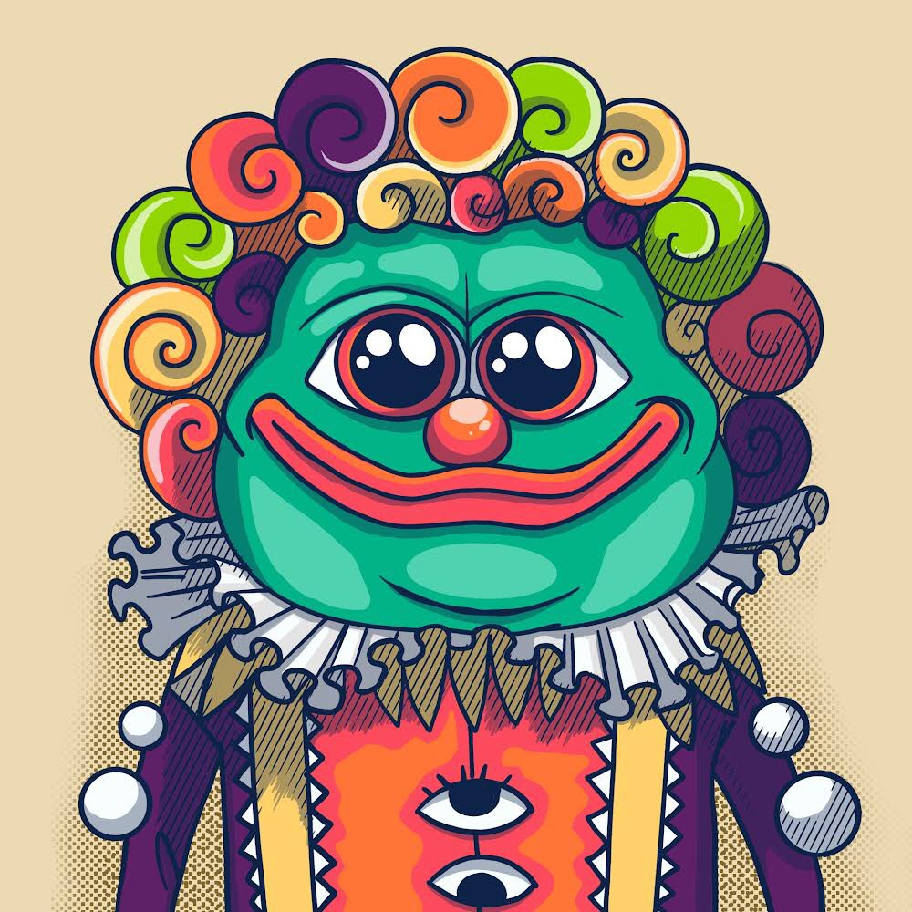 Hello fellas! I think everyone has already seen Pepe the Clown. Number 9 is a clown.

#NFTGiveaway #NFT #NFTCommunity #nftcollector #NFTcollectibles #FoundationNFT #foundationcollection
 #NFTartist  #nftcollector #NFTdrop <a href="/jaggedsoft/">jagged</a> <a href="/shibe888/">Shibe しべ</a>  #pepe
