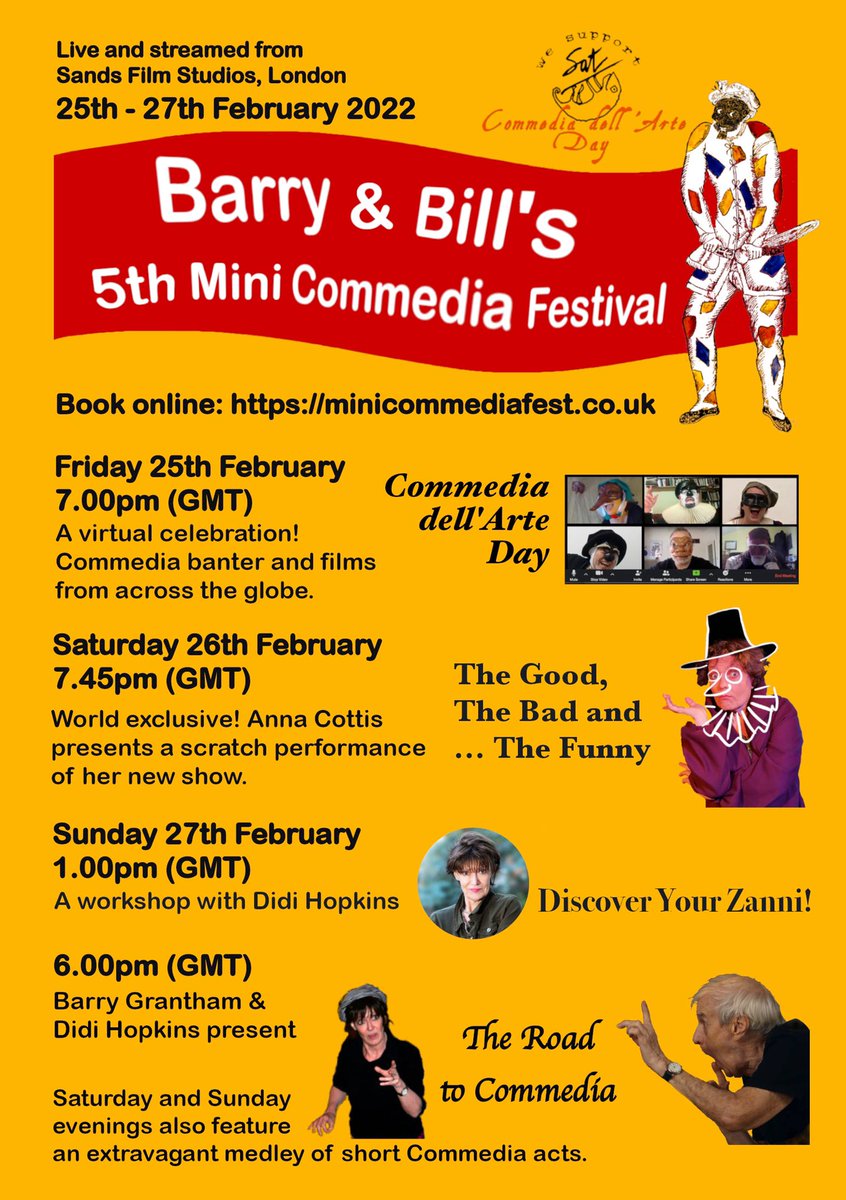 Book online: minicommediafest.co.uk The line up so far. #minicommediafest #worldcommediaday #commedia #internationalcommediaday