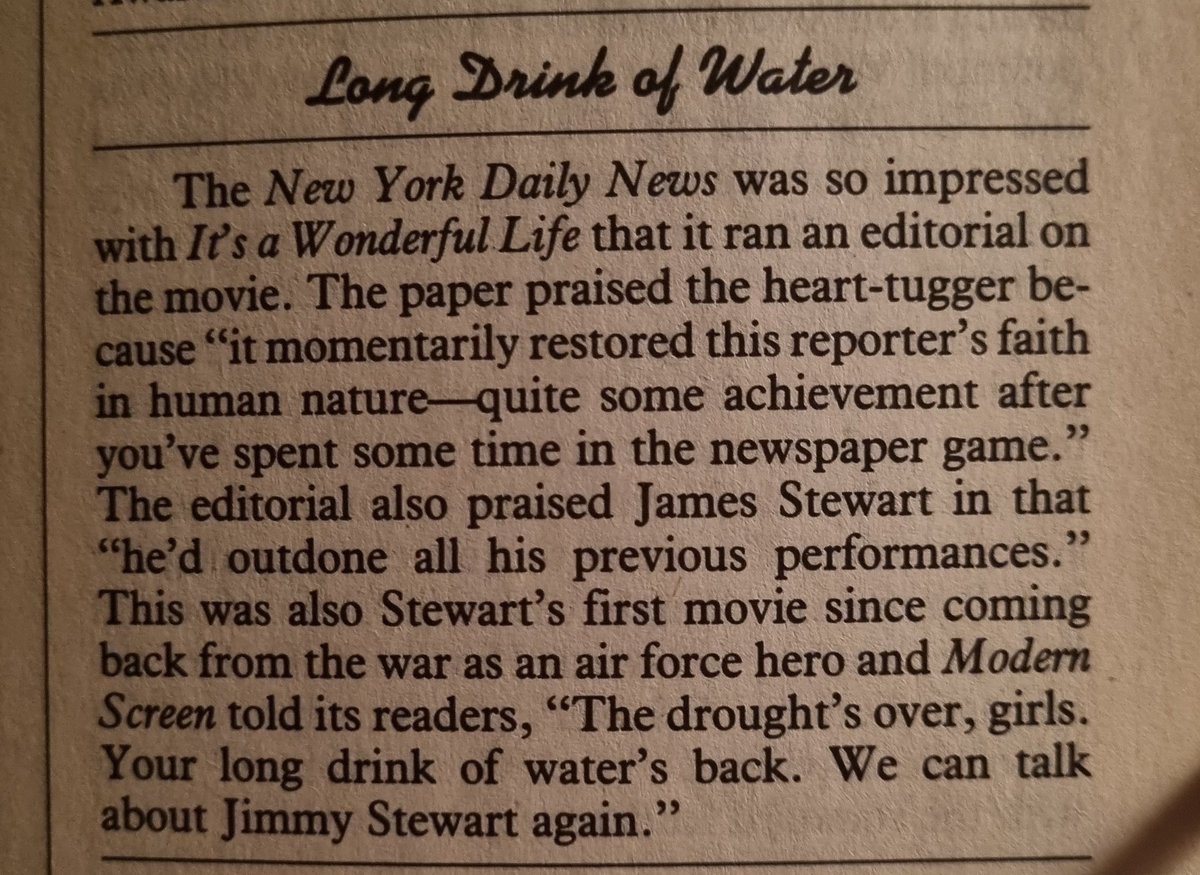 A reminder that It's a Wonderful Life ended the drought and heralded the return of James Stewart: Sex Symbol.