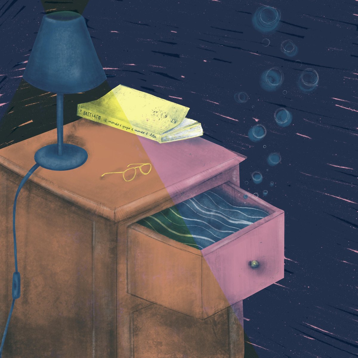 #Sogno nel cassetto 🎈✨🌊

[illo di @mariateresaquercia ]