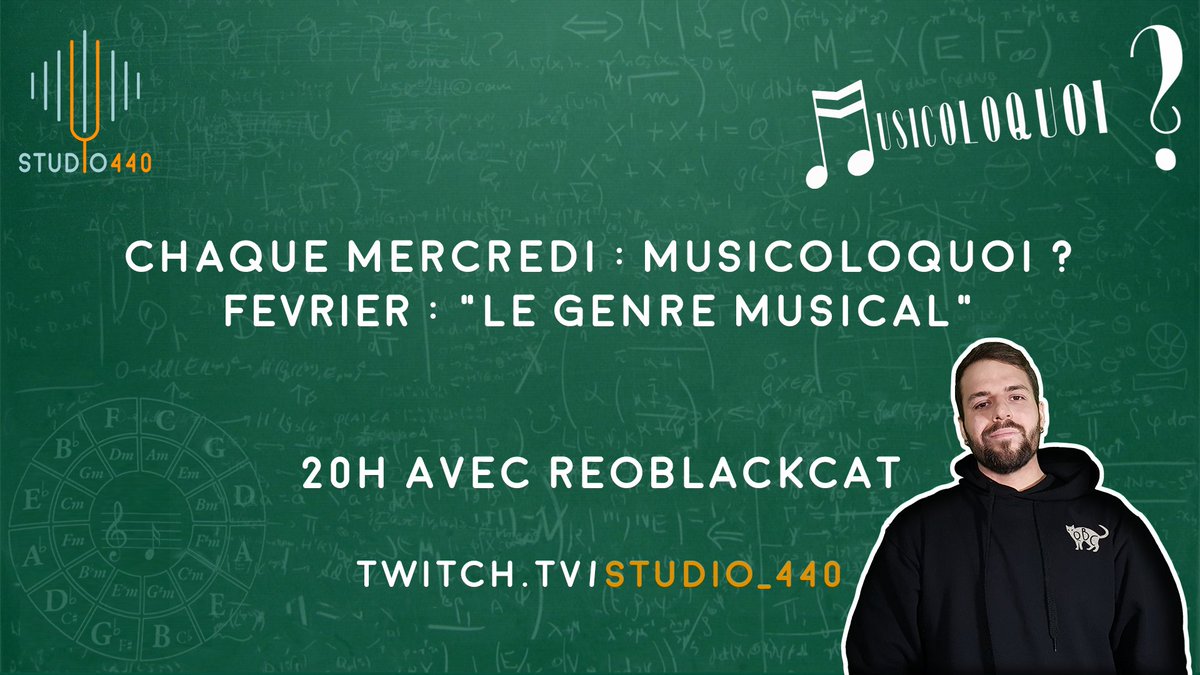 studio440_'s tweet photo. Une nouvelle émission arrive ce soir sur le #Studio440 !

🎶 #Musicoloquoi ? 🎶

Votre nouvelle porte d'entrée vers la vulgarisation musicologique qui s'offre à vous tous les mercredis. 

Venez ce soir à 20h pour la première et donnez de la force 🙏

🖥️ https://t.co/ssaBEMBRyr https://t.co/CkHK4uq24m
