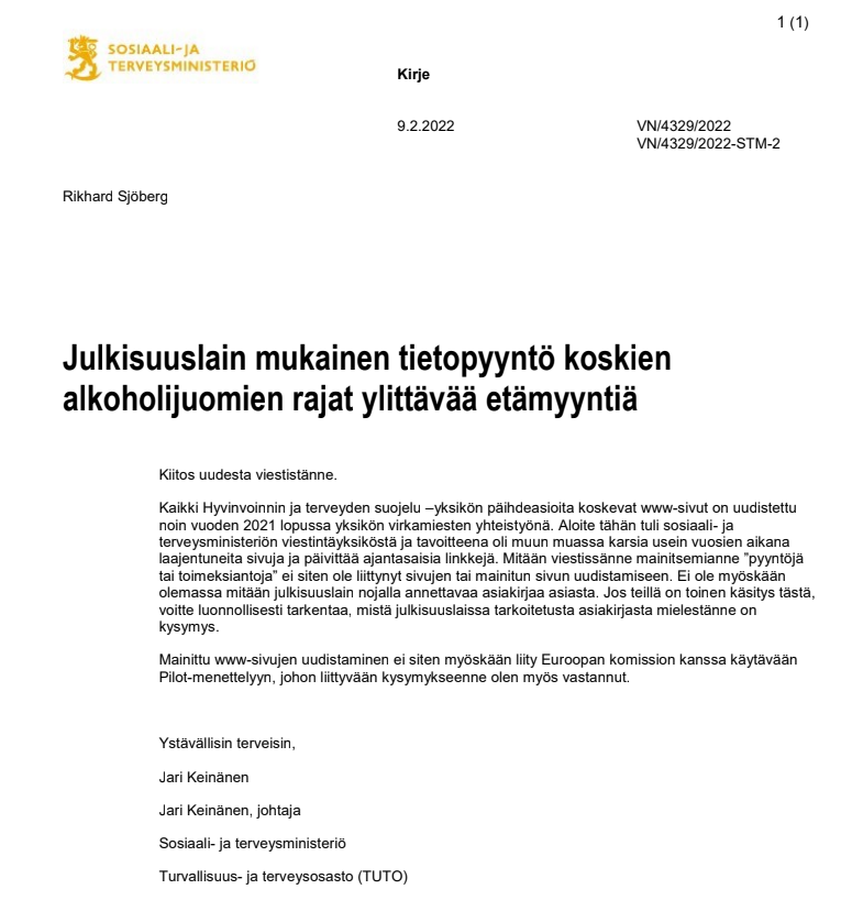 Hajaantukaa! Täällä ei ole mitään nähtävää! 

Asiassa oli puhtaasti kyse siitä, että sisältöjä on uudistettu, eikä tätä viranomaisen yleiseen neuvontavelvollisuuteen sekä vahvasti Pilot-menettelyyn liittyvää sivua ole poistettu muusta syystä kuin että internetistä loppui tila.