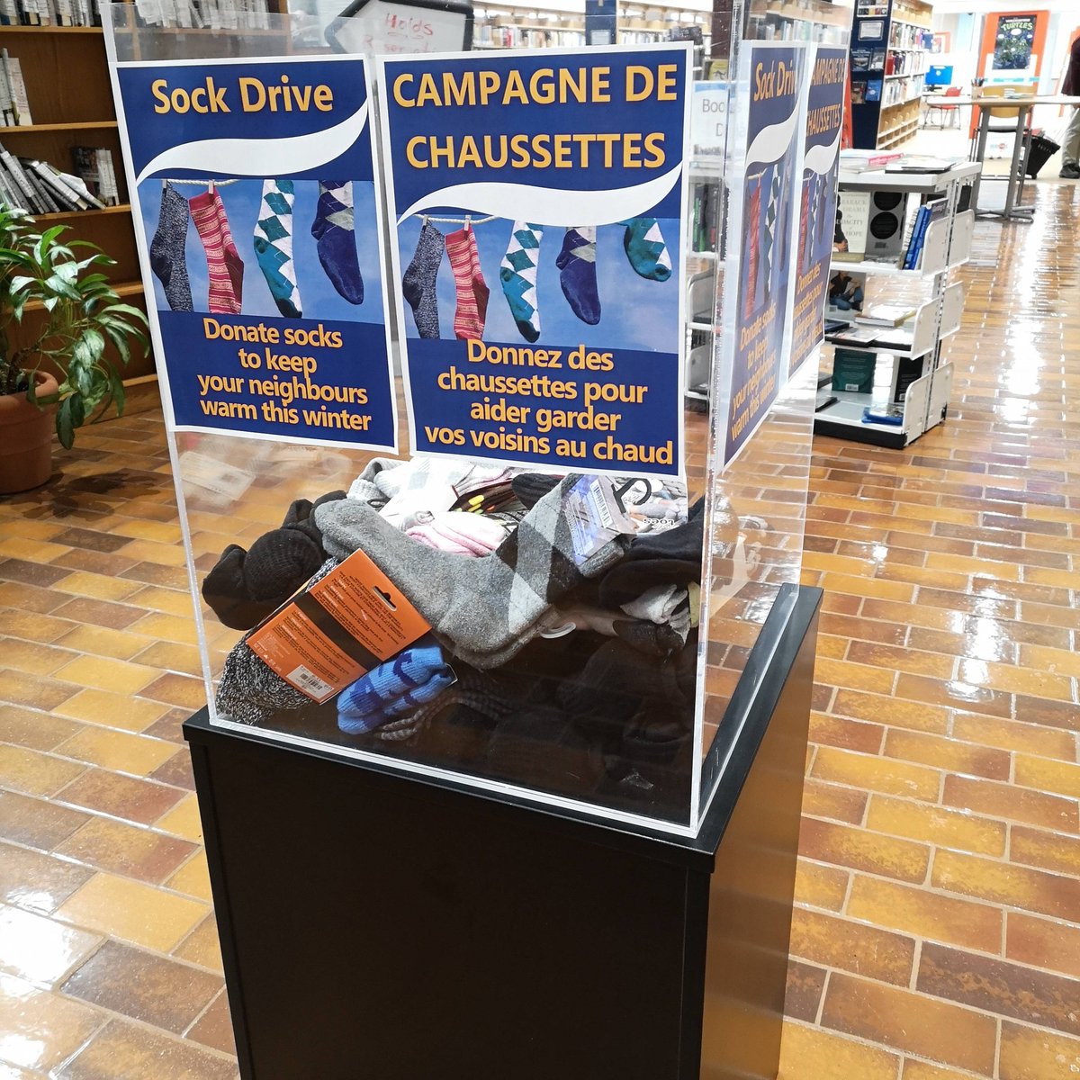 Saint John Free Public Library, sock drive until February 11th - there's still time to help out. Come to the library in Market Square. facebook.com/sjfpl/photos/a…
