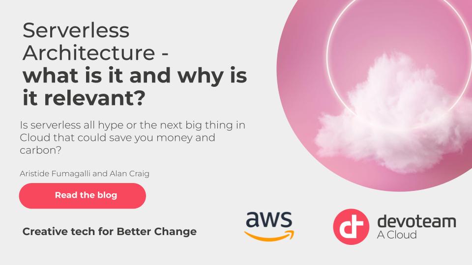 If we told you there was a cloud model that could save your business money - and carbon - how fast would you pick up the phone?! Read our latest Expert View on serverless technology here: bit.ly/3ouJTws

#Cloud #AWS #serverless