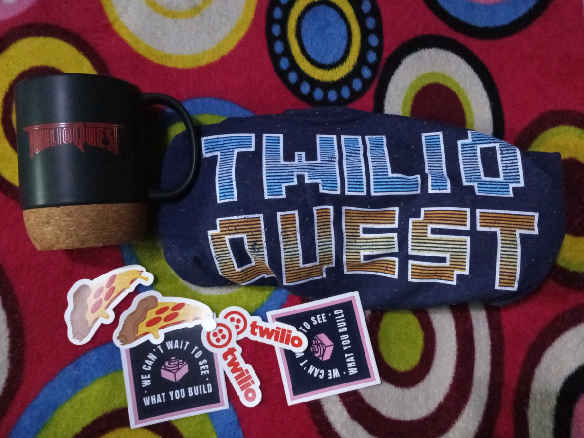 mansi_binjola's tweet image. Nothing of a better feeling than getting swags. Thanks @twilio @MLHacks 
#LocalHackDay