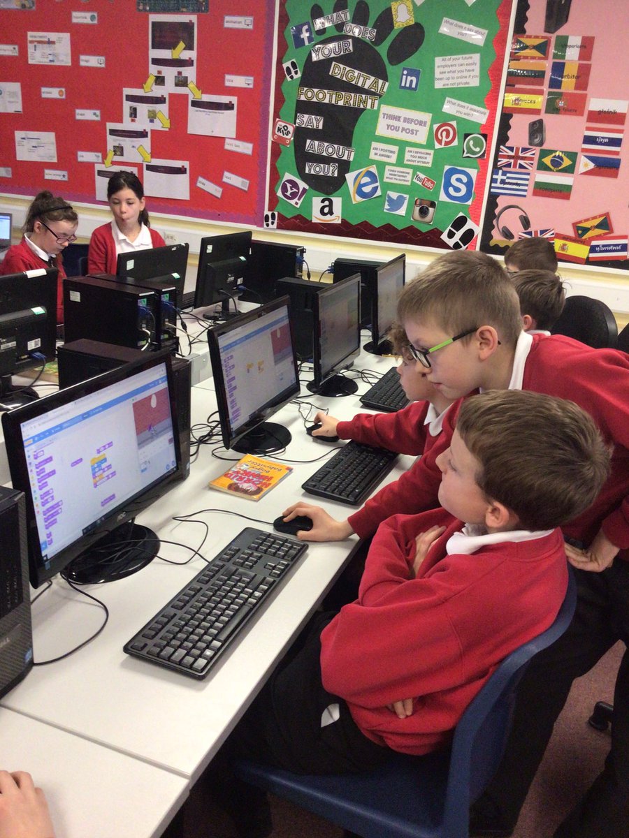 SPS_Year_5's tweet photo. Computing - Today, we completed our Scratch animations and shared them with the rest of the class #spscomputing https://t.co/45PLiHsryV