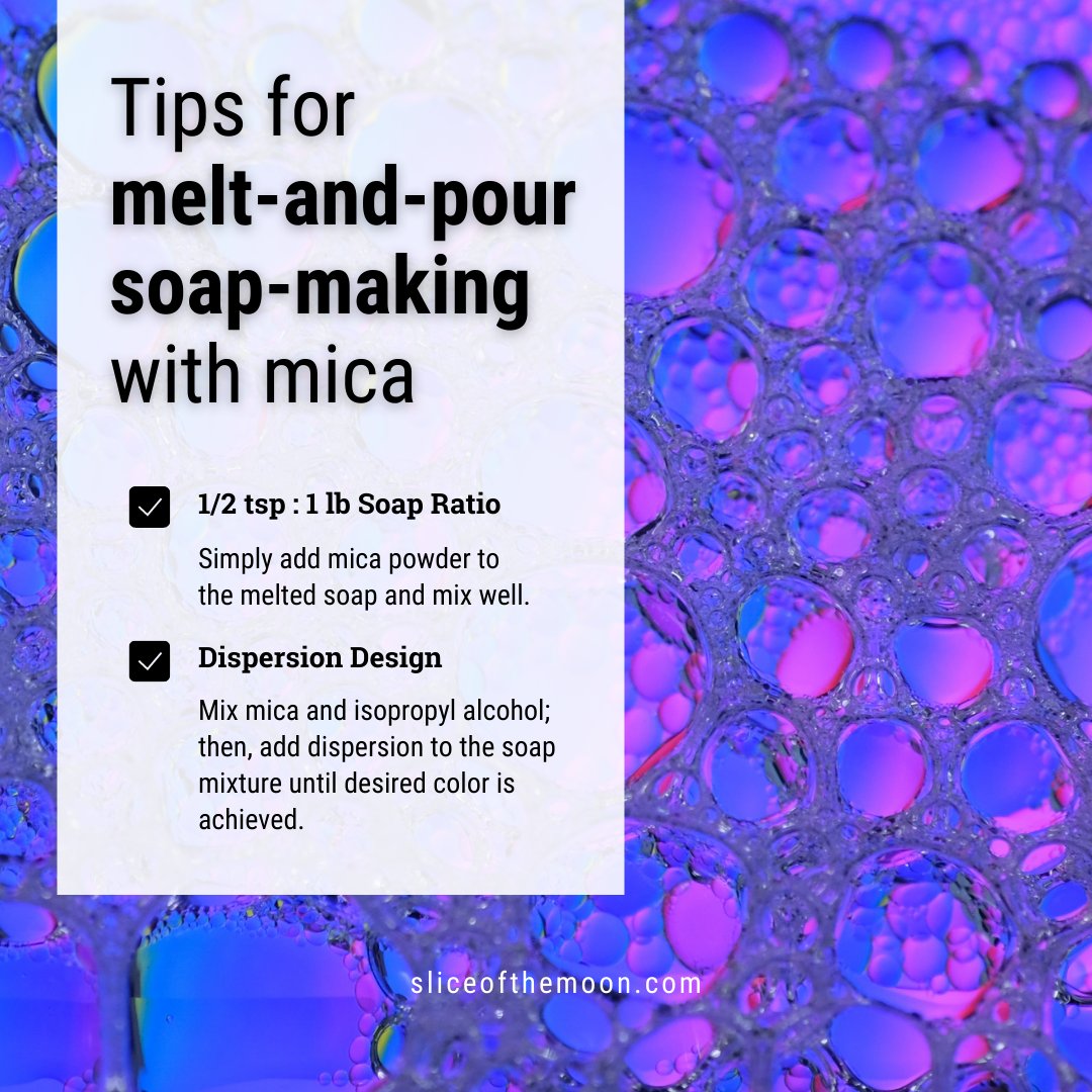 We're still on our SOAPbox! Get it? #kneeslapper For tips on making soap with mica,  check out our quickstart guide: sliceofthemoon.com/blogs/how-to/m…

#dadjokes #soapmaking #mica #diy #makersgonnamake #micaart #soap #handmade