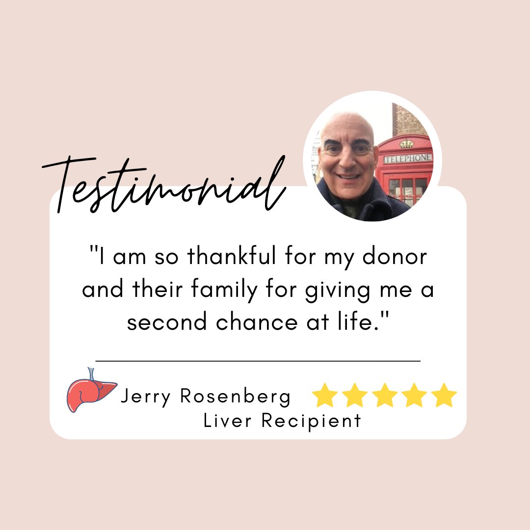 DonateLifeFL's tweet photo. Jerry had a second chance at life after receiving a liver donation #donatelife #registertoday #lifequest #organdonation https://t.co/i7UDJDXNs8