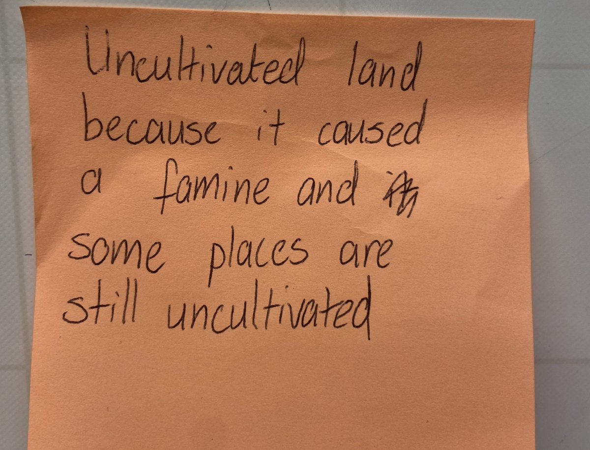 Excellent discussion with 3D today on the impact of the Slave Trade on Africa. Lots of great answers for which impact they believed was the most serious and why 💭 .