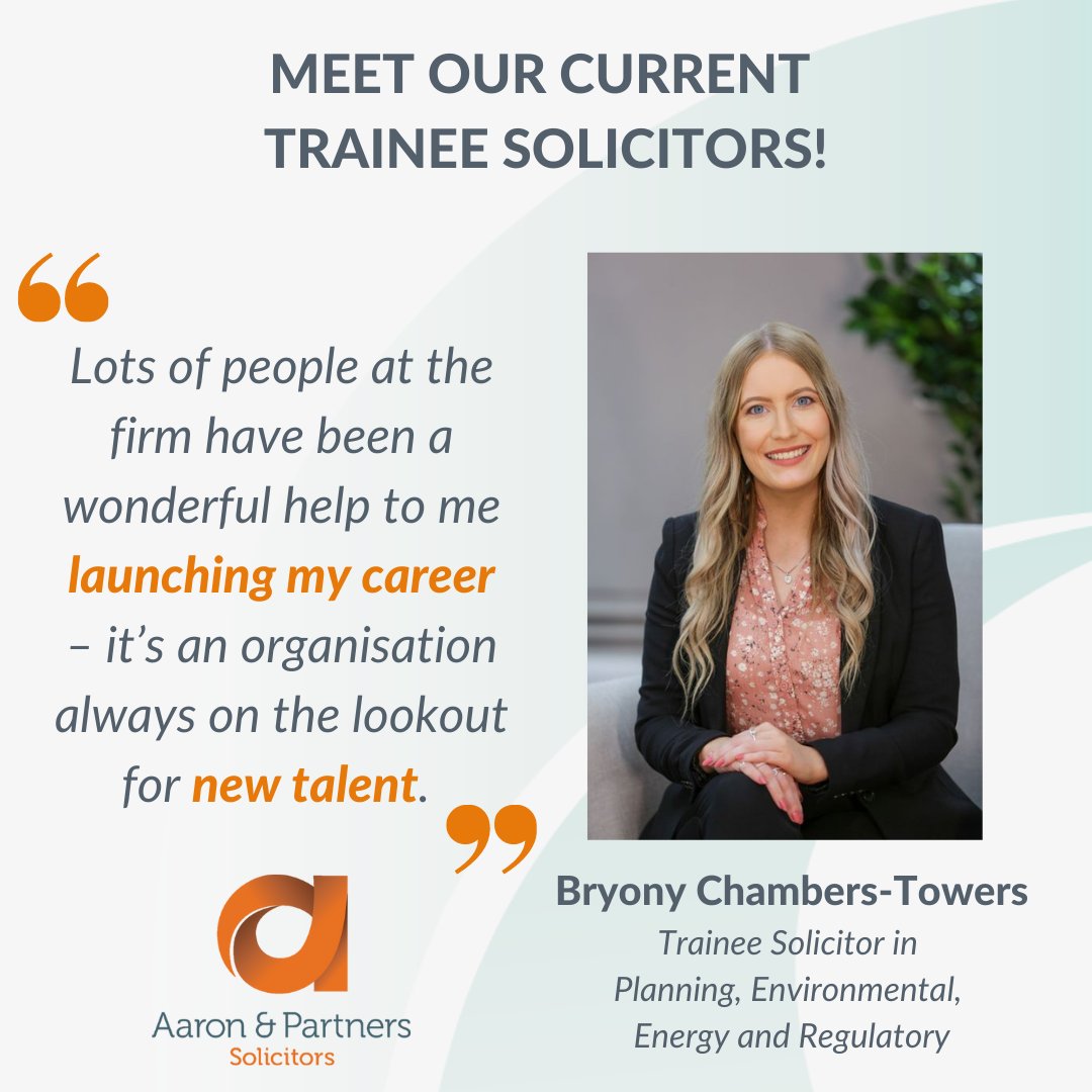 Applications are open for our 2022 or 2023 training contracts, closing on 31st March - apply online today!

#trainingcontract #traineesolicitor #solicitor #lawcareers

You can apply online here; aaronandpartners.com/qualifying