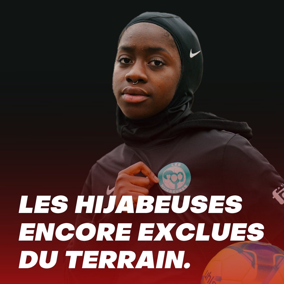 leshijabeuses's tweet photo. 🚨Les Hijabeuses encore exclues du terrains. 

#LetUsPlay #LaissezNousJouer #FootballPourToutes #SportPourToutes https://t.co/GseMYXWaUf