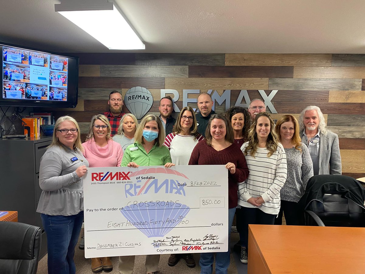 We're humbled by the kind and generous gift recently bestowed upon our foundation by <a href="/REMAXofSedalia/">RE/MAX of Sedalia</a> Through their giving, we're able to provide support and education for family #caregivers, the #grieving, medical professionals and fund #EndOfLife projects. Thank you!