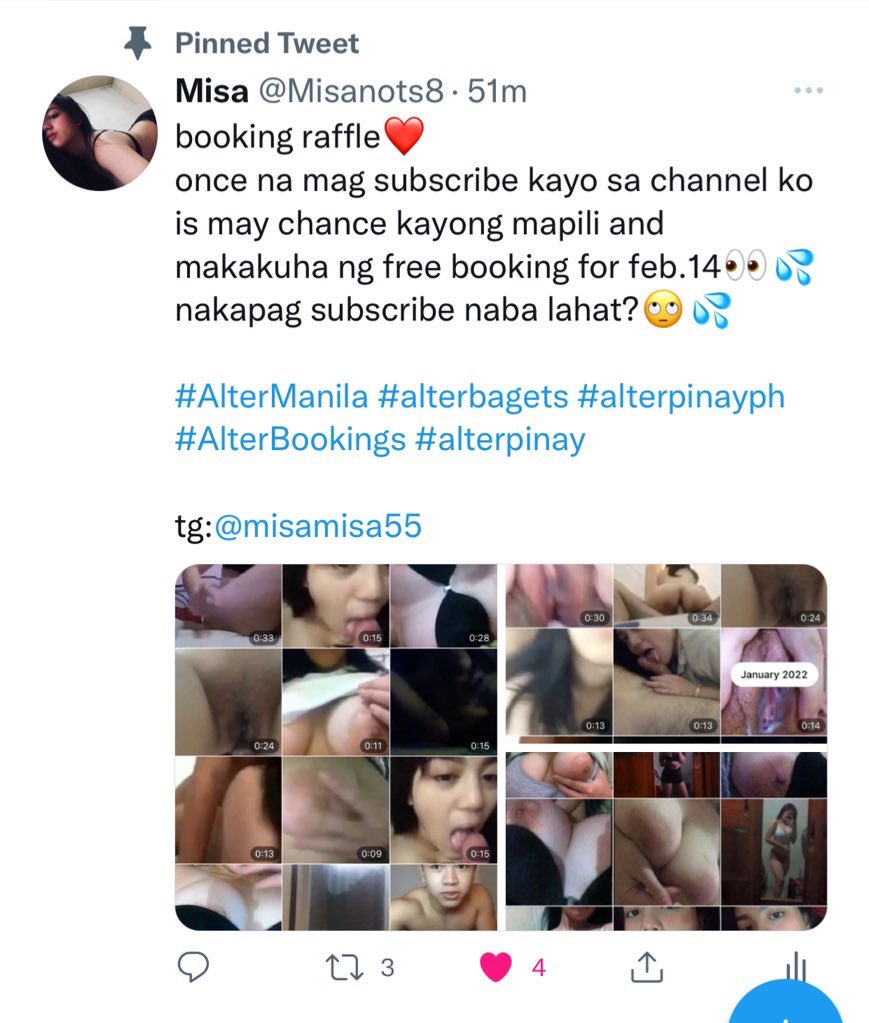 Misanots8's tweet photo. sino pa mag susubscribe dm me😘‼️

#AlterManila 
#alternewbie 
#alterpinaybooking 
#alterbagets 
#alterphillippines 

tg:@misamisa55 https://t.co/rhcLb4AHj1