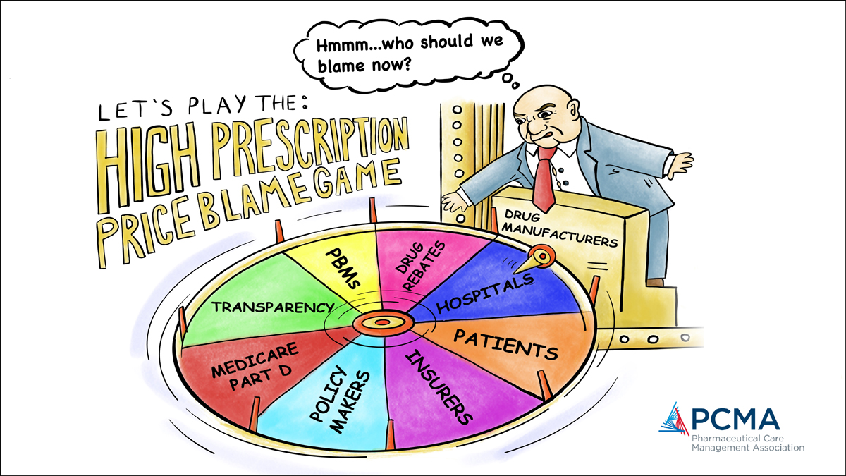 pcmanet's tweet image. There they go again!  The big #drugmakers are playing the “high #prescription price blame game!” ow.ly/Bwus50HPB1y #pharma #drugprices #PBMs #pharmacy #rebates #hospitals #transparency #Medicare #patients