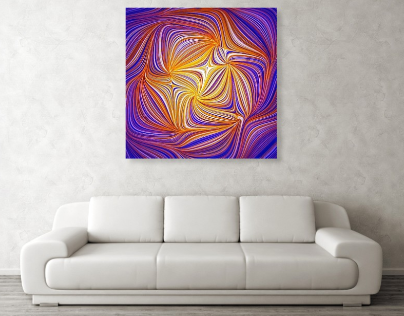 Yesterday you saw an electric field art design on a blanket; today, I show you one as a printed canvas! This one is on @FineArtAmerica! I actually have a block of 9 of these prints as posters on the wall of my apartment - very funky accents. If you dig this one, you can find it👇