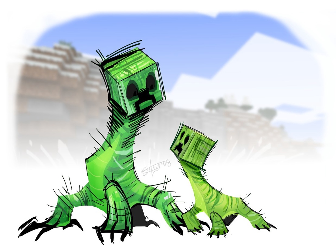 kvassus's tweet photo. The explosive family went out for a walk today 

#Minecraft https://t.co/HmZp0dtfdh