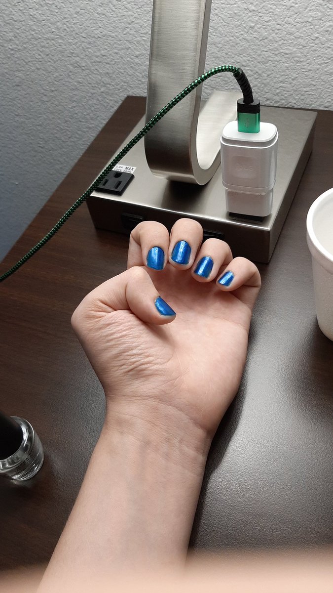 SolessCreations's tweet photo. @Asbelspring Or better yet, if I happened to use the exact same nail color by coincidence just last week :3

Keep rocking those great nails Asbel! https://t.co/reV6dEq78K