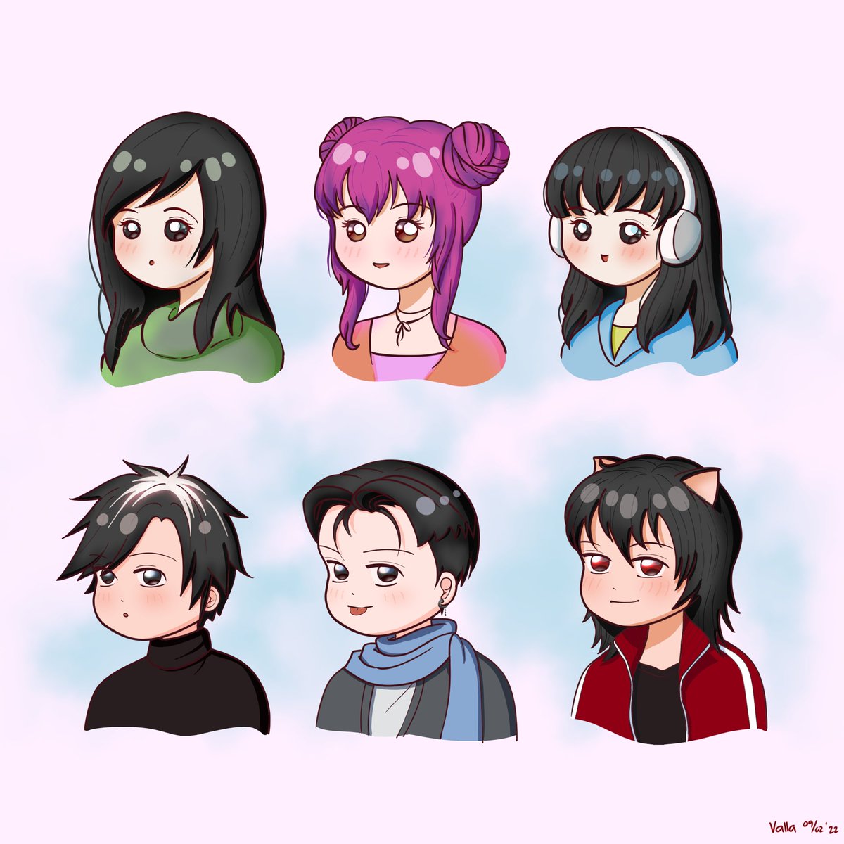 Vallarrya's tweet photo. Yay I finished them all!! :D :D

Fellow friends who plays Overwatch together (them, not me) cc @zuilde 

#valladraws https://t.co/vc6r8SKZys
