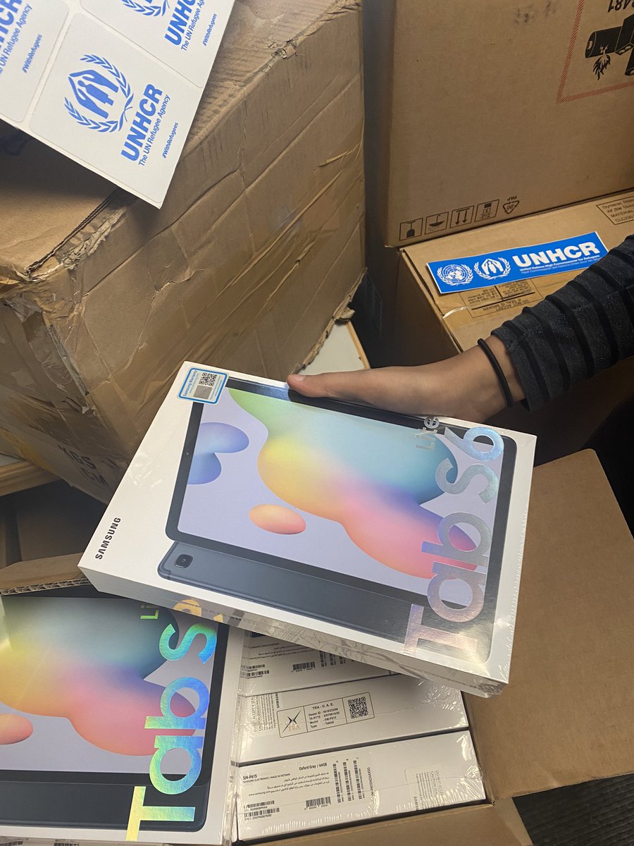 UNHCRTT's tweet photo. Special delivery! Our 400+ tablets have arrived, ready to be shared with children around #TrinidadandTobago to help them keep up with schoolwork, including those who are part of the #EqualPlace programme! Thank you to our donors @StatePRM for making it happen 🤗 #Educationforall https://t.co/ifgAz4A2QT