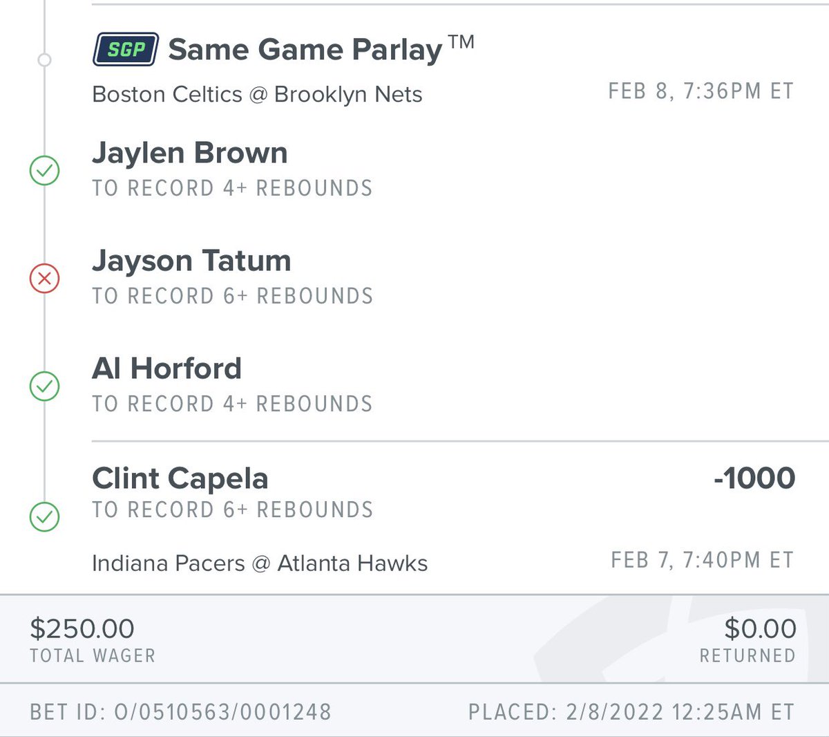Cedrick_In4's tweet photo. Celtics jump out to a 22-2 lead to start the game…No shot starters were playing the 4th qrt during this blowout…Tatum finished with 5 Rebs to sink this par…#FanDuel #Celtics #SoClose https://t.co/ySLlQvBM0f