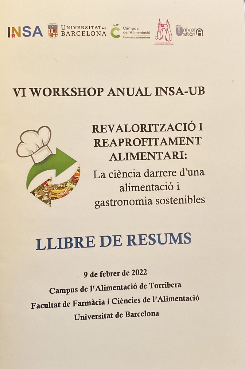 AssociacioCTA's tweet photo. Avui té lloc el VI Workshop @insa_ub sobre “Revalorització i Reaprofitament Alimentari: la ciència darrere d’una alimentació i gastronomia sostenibles” ♻️🍏 al Campus @AlimentacioUB en el que hi participa la nostra responsable de comunicació @alba_m3 👩🏻🔬. https://t.co/fsByAOpXma