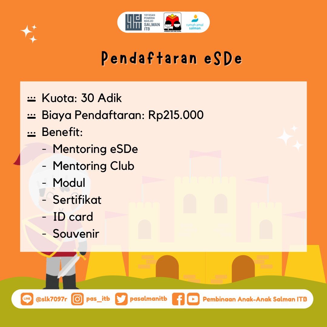 instagram.com/p/CZwXS-zvqyI/…

[Info Pendaftaran Penerimaan Adik (PPA) Semester 75] 🚨🚨

Assalamu'alaikum✨

Udah siap bertemu kakak-kakak lagi di mentoring selanjutnya?

Yuk kami tunggu kehadiran Adik adik, Ayah-Bunda, di PAS ITB 

#PASITB
#Semester75
#KesatriaPeradaban
#TanggaImpian