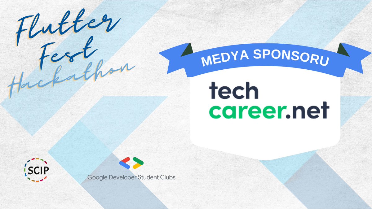 Herkese selamlar 🤗

Flutter Hackathon'unda bizlere destek veren Medya Sponsorlarımız karşınızda🥳

Flutter ile ilgileniyorsan veya güzel fikirlerim var diyorsan Hackathon'a sen de katıl🚀

Ayrıntılı bilgi için:
🔗 flutterfestivali.com

#google #googledeveloperstudentclubs