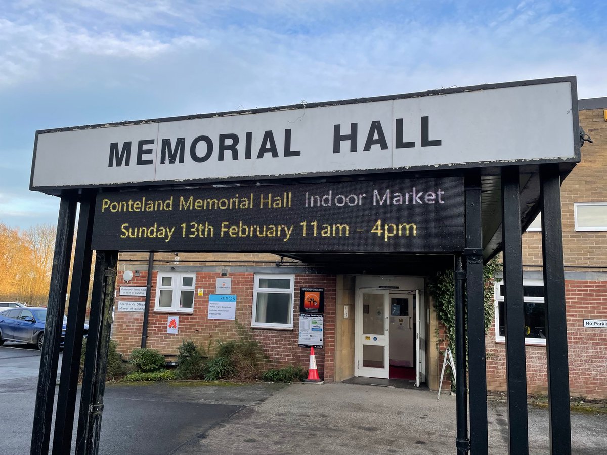 Our Indoor Market is on this Sunday 13th February, 11am - 4pm.

We have over 30 different stalls as well as a burger van and shoppers will even be able to relax with a glass of wine or two at our Unity Bar!

We look forward to seeing you this Sunday at Ponteland Memorial Hall 😀