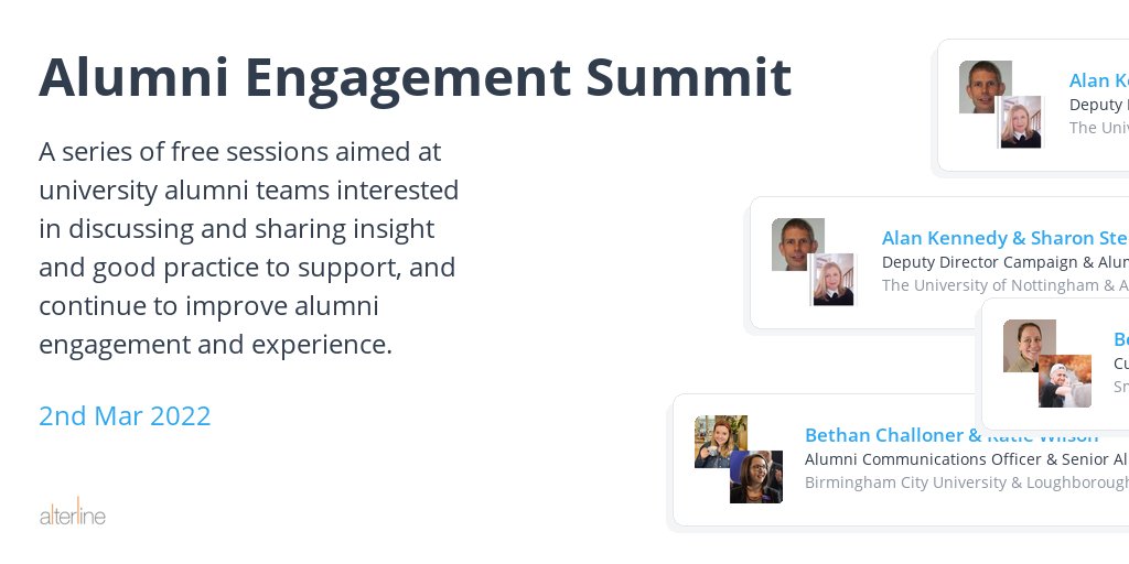 Join us on 2nd March for the latest in our complimentary online events. Aimed at UK University Alumni teams we'll be discussing and sharing insight and good practice to support, and continue to improve #alumniengagement and experience. Simply register on bit.ly/3rtyY8e