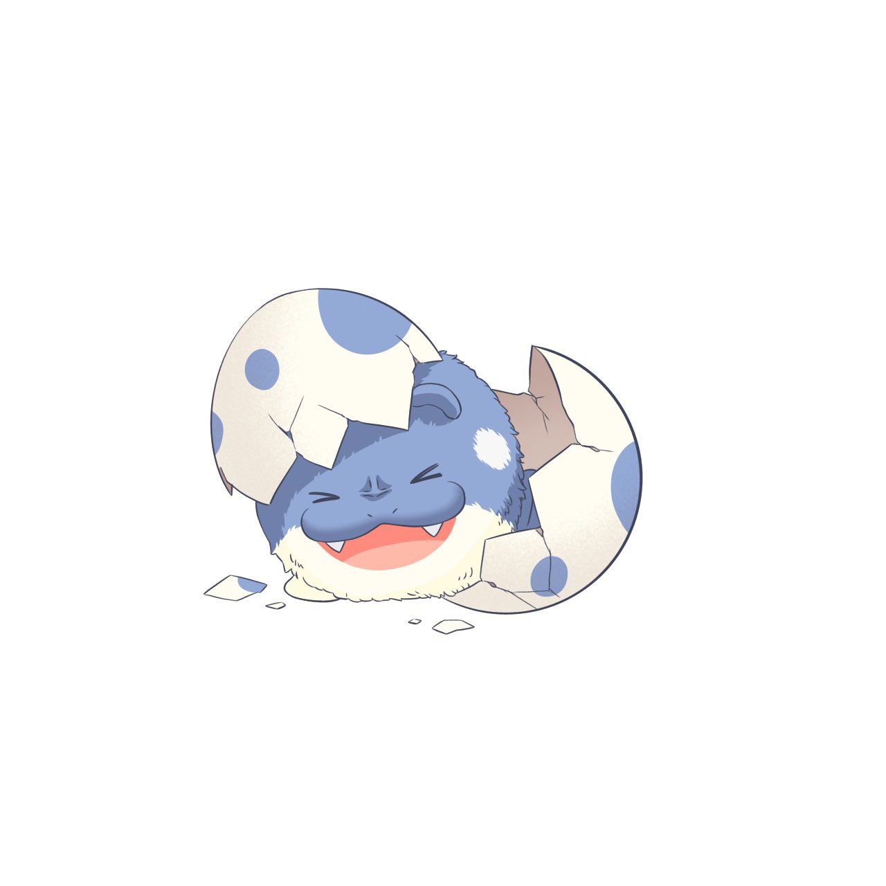 シパソ タマザラシリクエストイラスト 孵化したての殻付きタマザラシ です 外の眩しさにまだ目が慣れてない様子 T Co Iowiktwntl Twitter