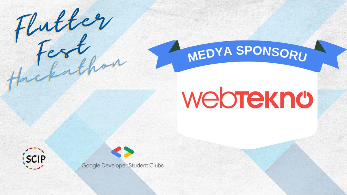 Herkese selamlar 🤗

Flutter Hackathon'unda bizlere destek veren Medya Sponsorlarımız karşınızda🥳

Flutter ile ilgileniyorsan veya güzel fikirlerim var diyorsan Hackathon'a sen de katıl🚀

Ayrıntılı bilgi için:
🔗 flutterfestivali.com

#google #googledeveloperstudentclubs