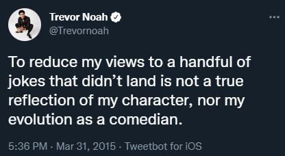 You piece of fucking shit <a href="/Trevornoah/">Trevor Noah</a>
