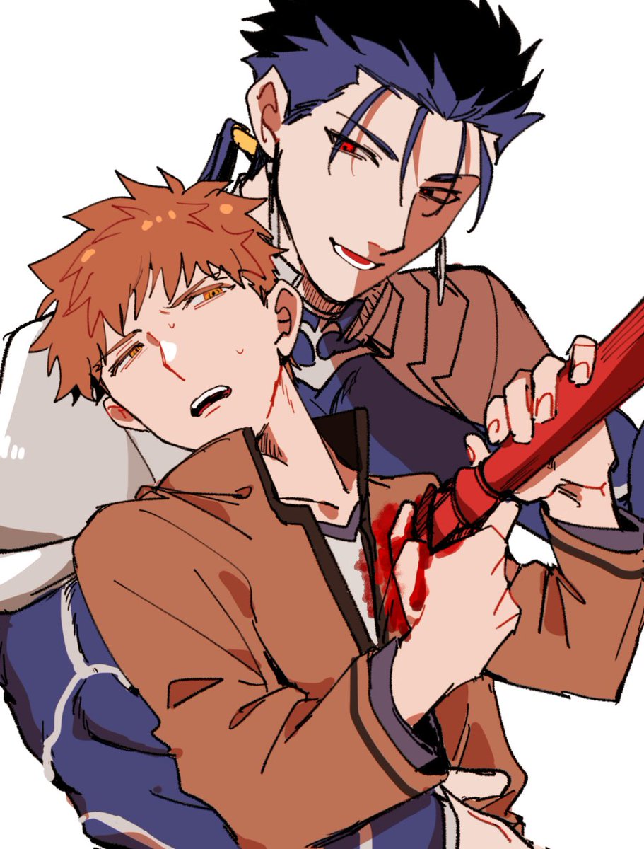クー・フーリン ,ランサー ,衛宮士郎 「💘槍士 」|くーのイラスト
