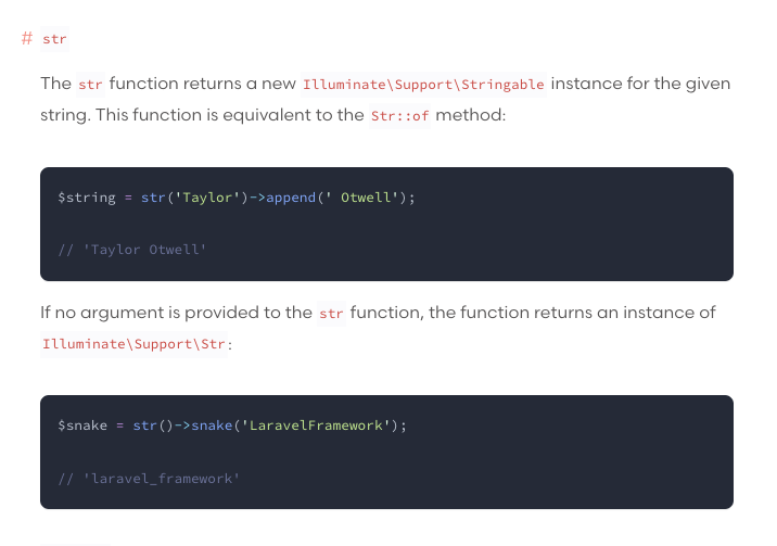 In Laravel 9, you can use str() instead of Str::of()