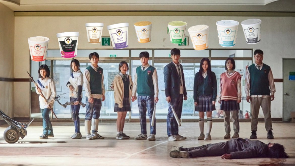 Valentine’s Day is coming up. What’s on your Netflix queue for the big day? 
“All of Us Are Dead” is on ours 😉 

They need a Noona’s Ice Cream power up to survive, do you? 
#AllOfUsAreDead #AllOfUsAreDeadep1 #ParkSolomon