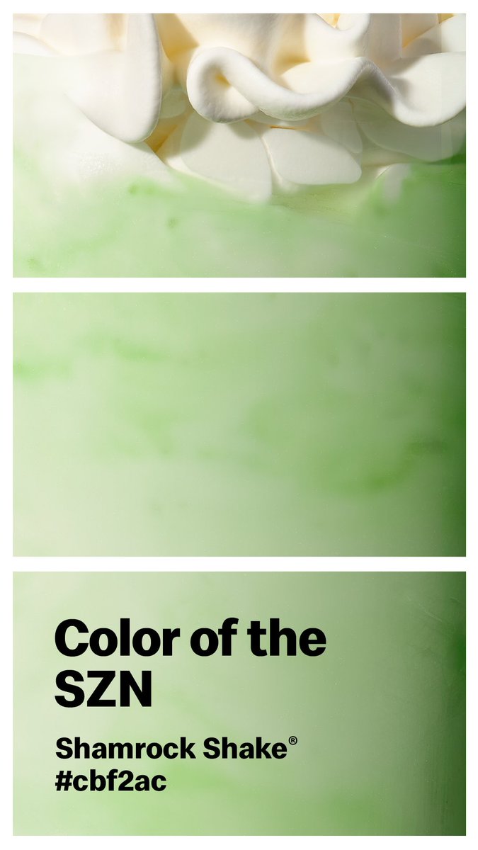 richontech's tweet photo. McDonald’s reveals the hex code for the color of the Shamrock shake: #cbf2ac https://t.co/L5mqJOOuuD