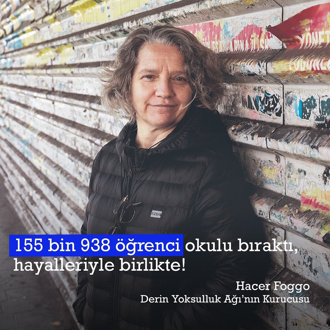 “Kimisi beslenme çantasına koyacak bir lokma ekmek olmadığı için, kimisi çalışmak için, geçen yıl tam 155 bin 938 öğrenci okullarını bıraktı. Göz göre göre bir nesli kaybediyoruz”

Mine Şenocaklı'nın <a href="/hacerfoggo/">Hacer Foggo</a> ile röportajı...

bit.ly/3Bb1Wgn