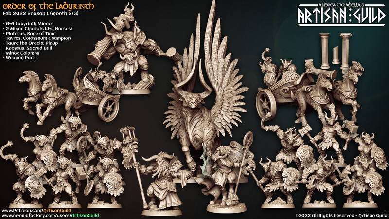 MonstrousMaking's tweet photo. The strong Minocs of the Order of the Labyrinth are the descendants of Tesevros the Wise, Herald of Ghaomir, the first Minoc who abandoned the path of chaos.
 #artisanguild #dnd #dungeonsanddragons #pathfinderrpg

https://t.co/59QO0PMpN6 https://t.co/D5NhX7q86R