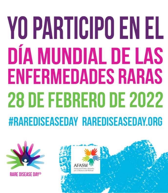 afasw_wolfram's tweet photo. Se va acercando el 28 de febrero, Dia Mundial de las Enfermedades Raras o poco frecuentes.
Os invitamos a sumaros a esta iniciativa y a hacer visible lo invisible.
#RareDiseaseDay
#sindromedewolfram
#WolframSyndrome
#afasw https://t.co/9CnEZ0XQpm