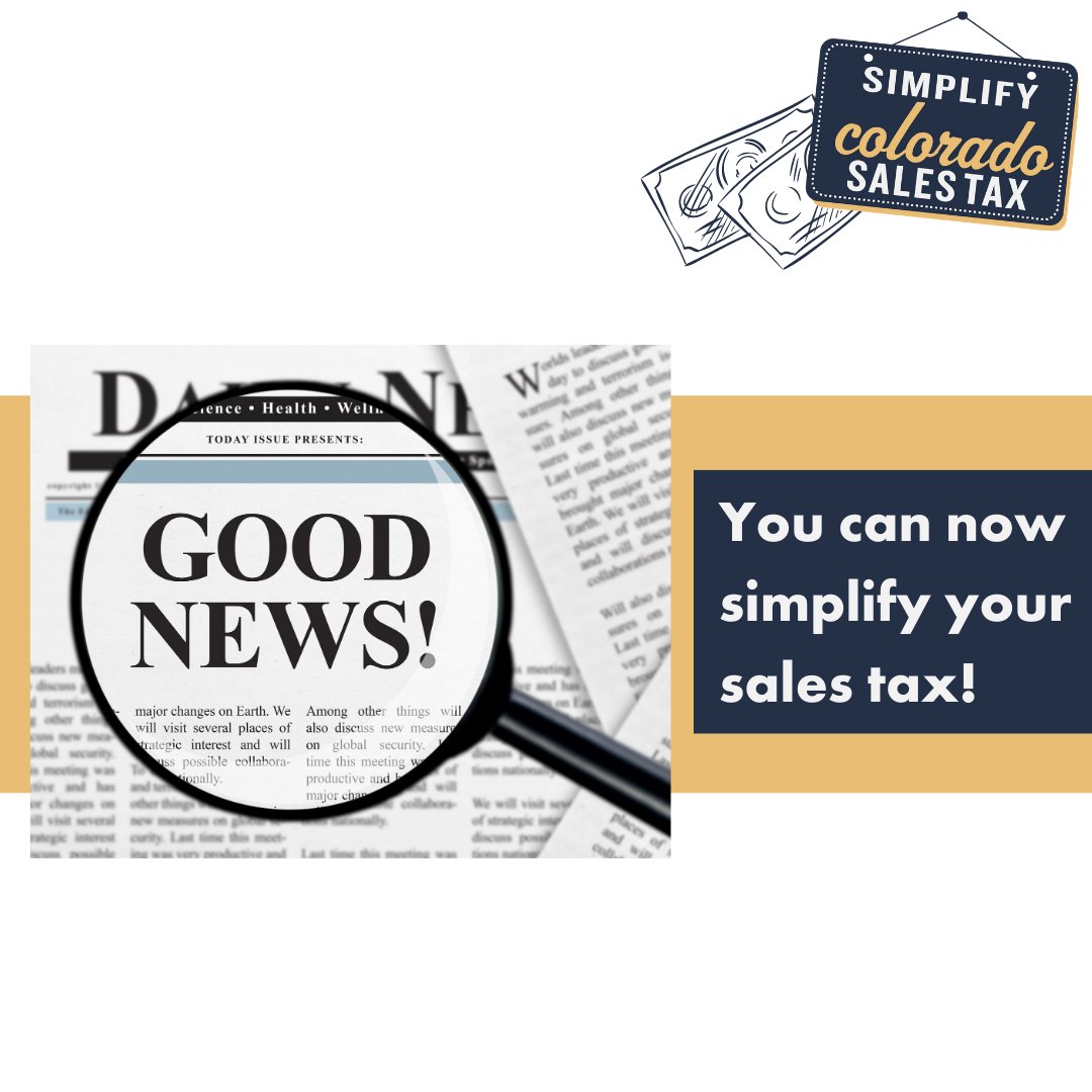 2020 delivered more challenges than we ever expected from a global pandemic, to an economic downtown. 2021 brings good news! You can simplify your sales tax. Visit simplifycosalestax.com for more information. #SimplifyCOSalesTax