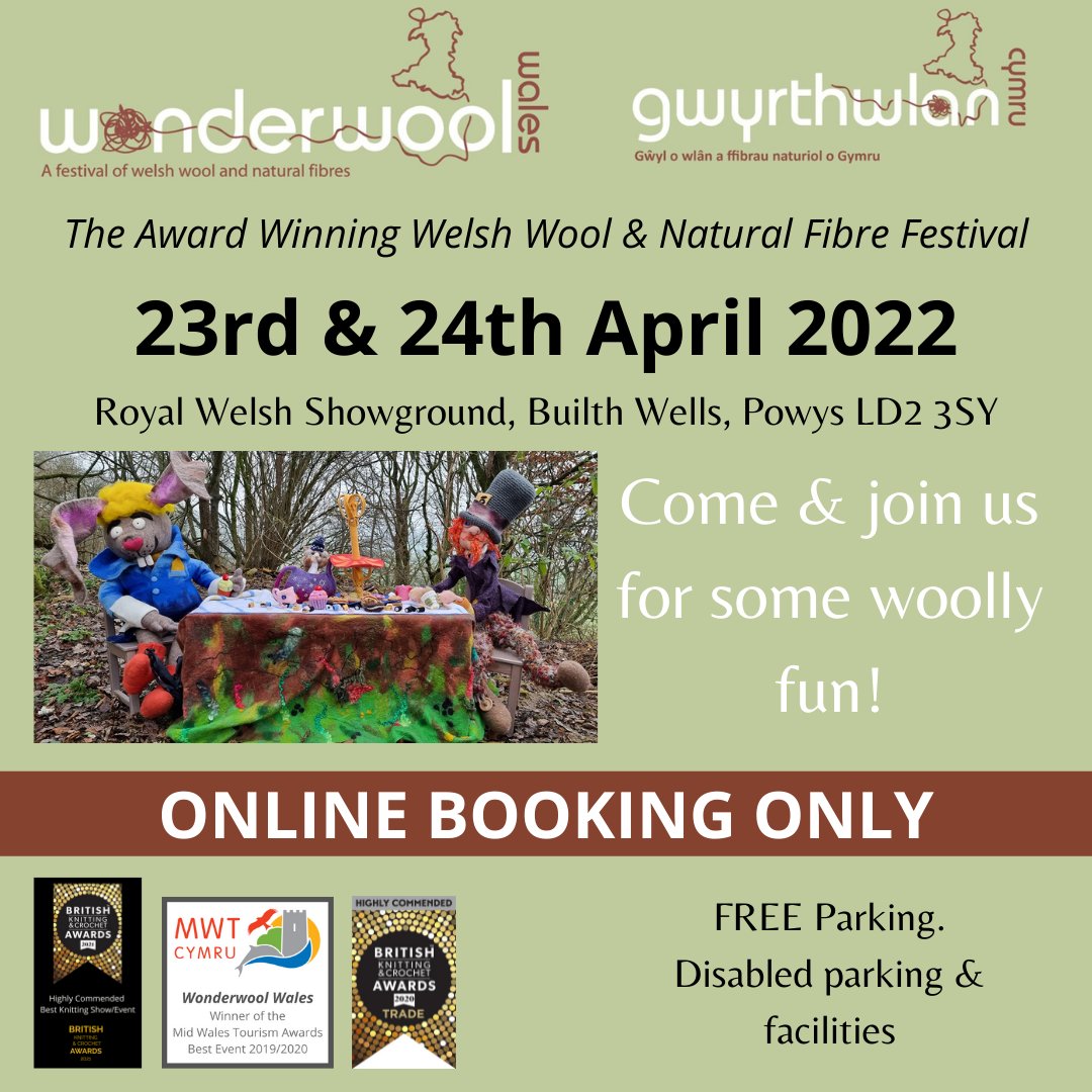 Wonderwool Wales is on at the Royal Welsh Showground this year after postponing for 2 years due to covid. Come and join us for a fantastic woolly weekend.