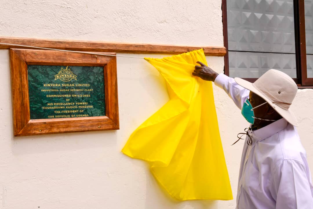 H.E the President together with Hon. Francis Mwebesa minister of trade, industry and cooperative s commissioned Kinyara Industrial Sugar refinery 5th Feb 2022. <a href="/mwebesafra/">MWEBESA FRANCIS</a>