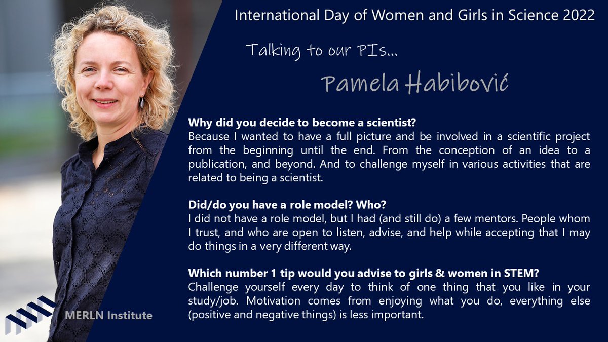 In the lead-up to the International Day of Women and Girls in Science, on #February11 we will be shining the spotlight on some of our PIs throughout the week. Today we have a conversation with @PHabibovic, our former scientific director. #WomeninSTEM #WomenInScience