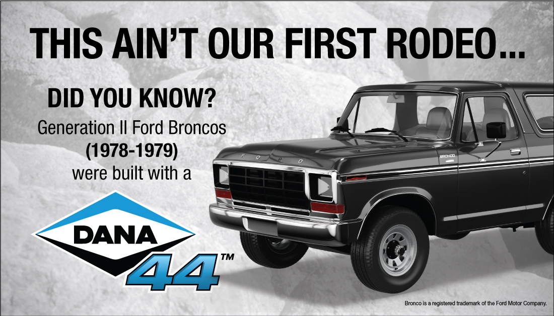Find out why owners have trusted Spicer® aftermarket driveline components and Dana axles to support and enhance the ready-for-anything Ford® Bronco since the beginning: bit.ly/3LiqV62
