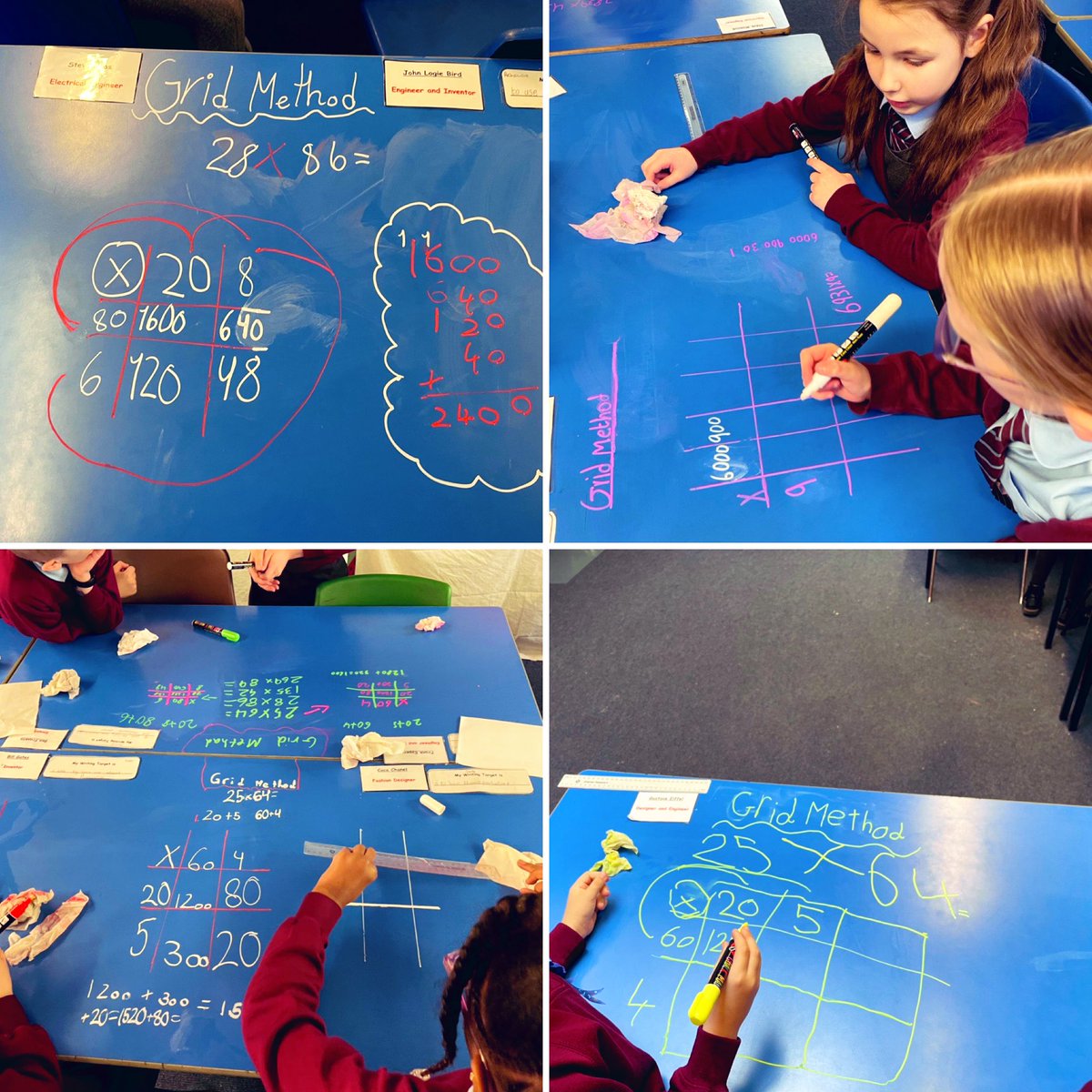MissM_4a's tweet photo. P4 have been working hard on their multiplication this week. We love using the grid method to help us with our long multiplication ✖️👨‍🏫👩‍🏫
I am so impressed by everyone’s work today 🤗 Well done! 💯 @glasgowcounts @StTimothysG41 https://t.co/M6yhEOE1fg