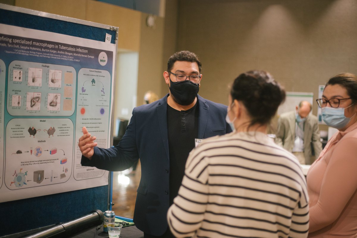 CSU_MIP's tweet image. Over 30 #MIP students and researchers presented posters and talks at the 2022 @CSUVetMedBioSci Research Day!

#BiomedicalScience #VeterinaryMedicine #BasicSciences #TranslationalResearch #ColoradoStateUniversity #GraduateResearch #PhDLife #CSUResearch